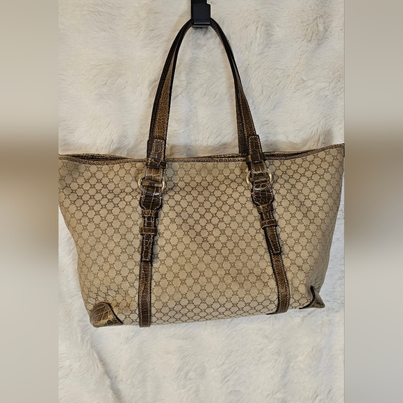 Celine Beige and Brown Patterned Tote - Picture 6 of 16